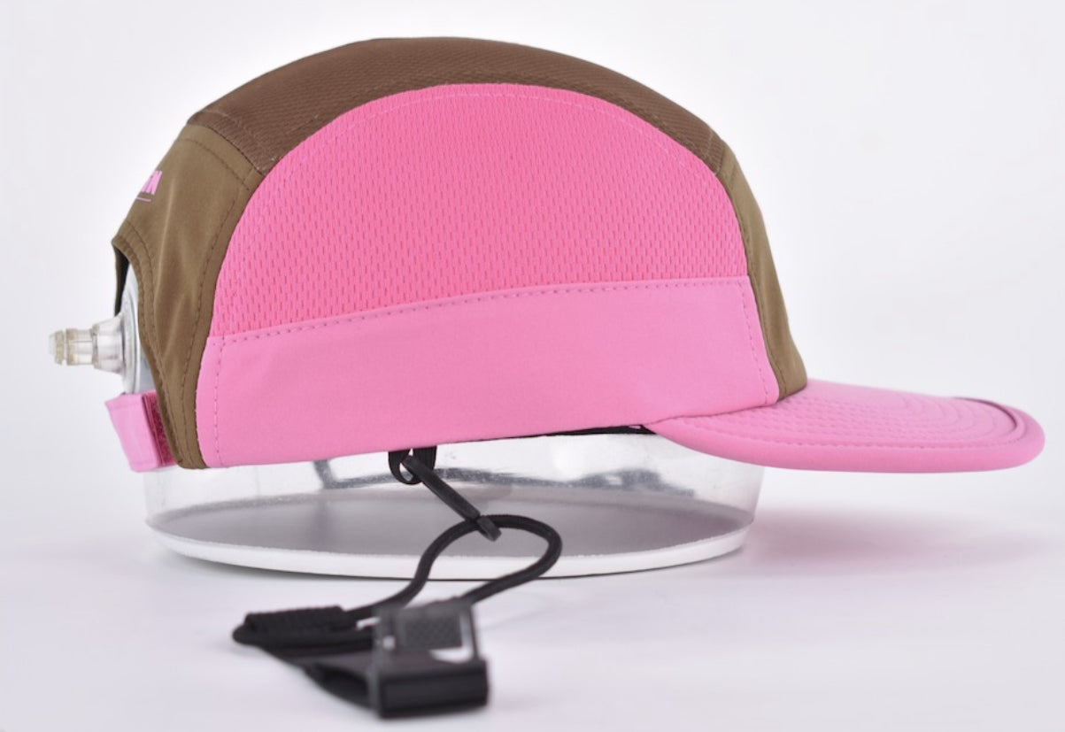 Cherry Choc - 5 panel surf cap with removable chin strap
